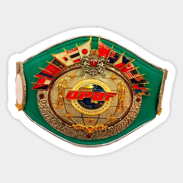 Oriental and Pacific Boxing Belt Sticker by FightIsRight